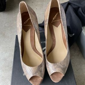 Brian Atwood Bambola snake platform pumps-worn once EUC!